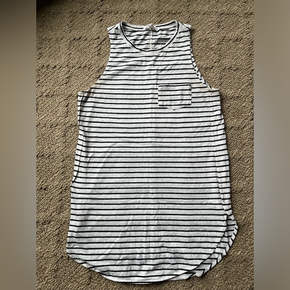 Athleta Tops - Athleta, size S, white and black stripped tank top